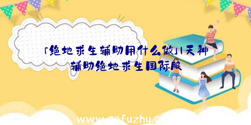 「绝地求生辅助用什么做」|天神辅助绝地求生国际服